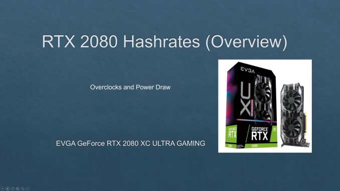 RTX 2080 Hashrates (Overview)