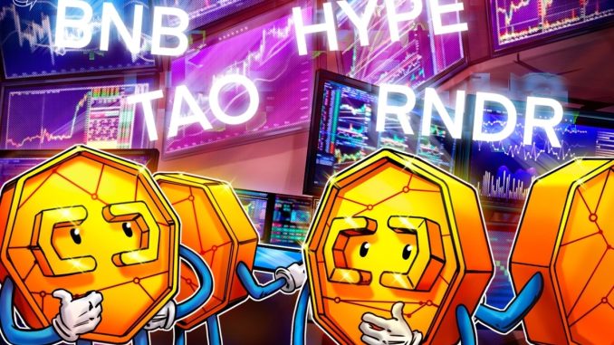 Bitcoin prepares for launch from $85K, BNB, HYPE, TAO and Bitcoin prepares for launch from $85K, BNB, HYPE, TAO and RNDR could follow