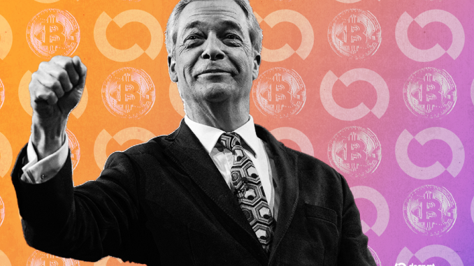 Nigel Farage Pledges to Slash Crypto Capital Gains, Force UK Nigel Farage Pledges to Slash Crypto Capital Gains, Force UK Bitcoin Reserve